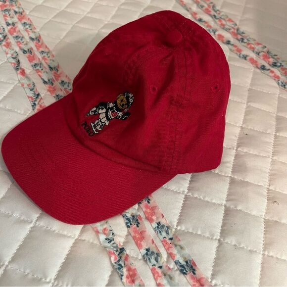 Ralph Lauren Kids Red Cap with Bear Embroidery - Picture 2 of 6